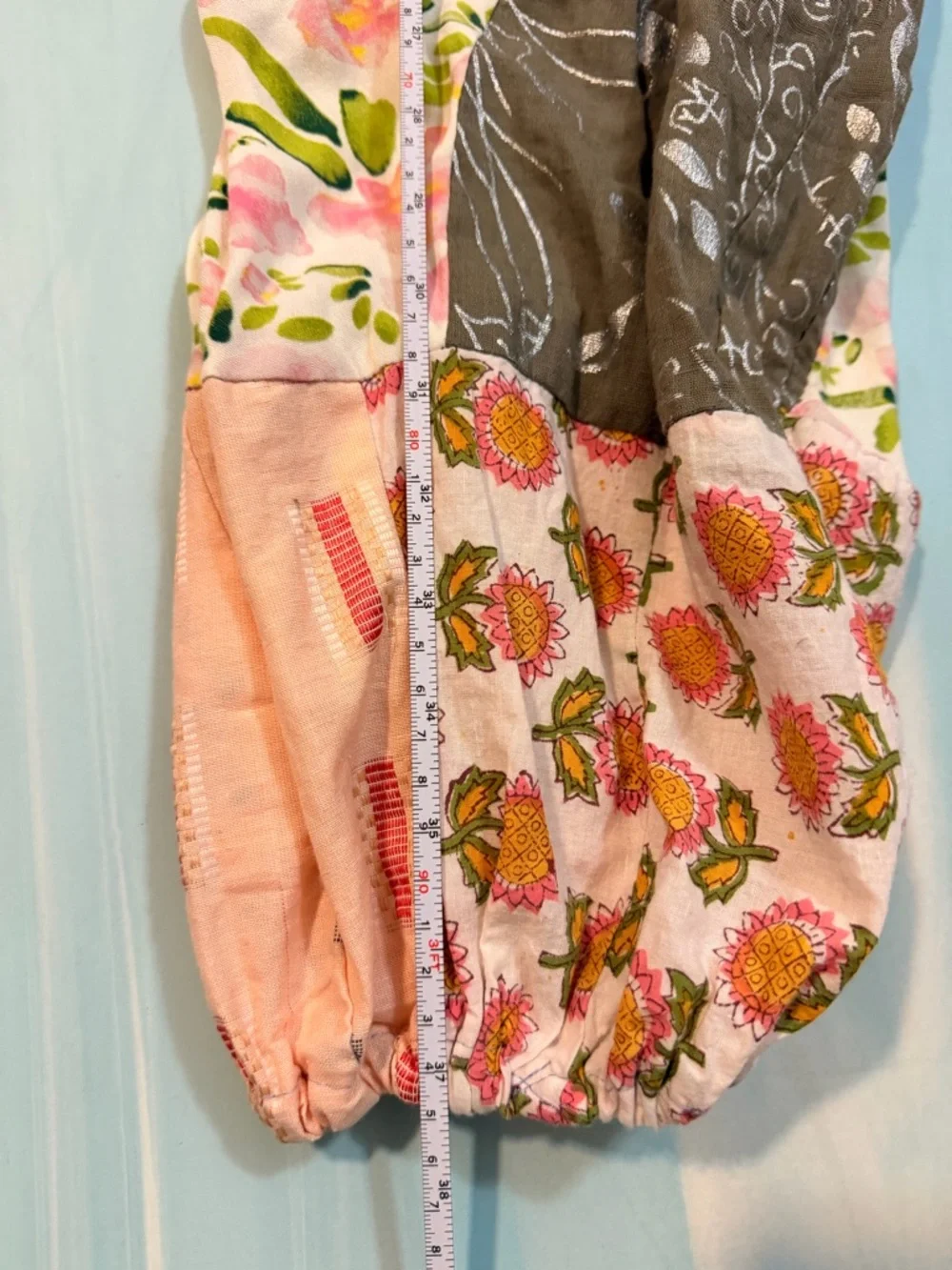 Ashley Taylor Multicolor Patchwork Floral Boho Joggers - OS 100% cotton - Picture 10 of 11